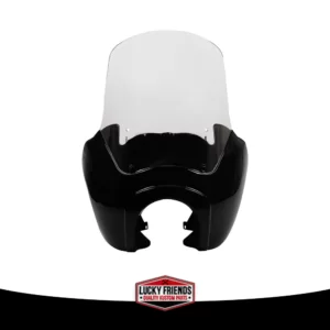 CARENAGEM DO FAROL T-SPORT (Gloss Black / Bolha Clear)